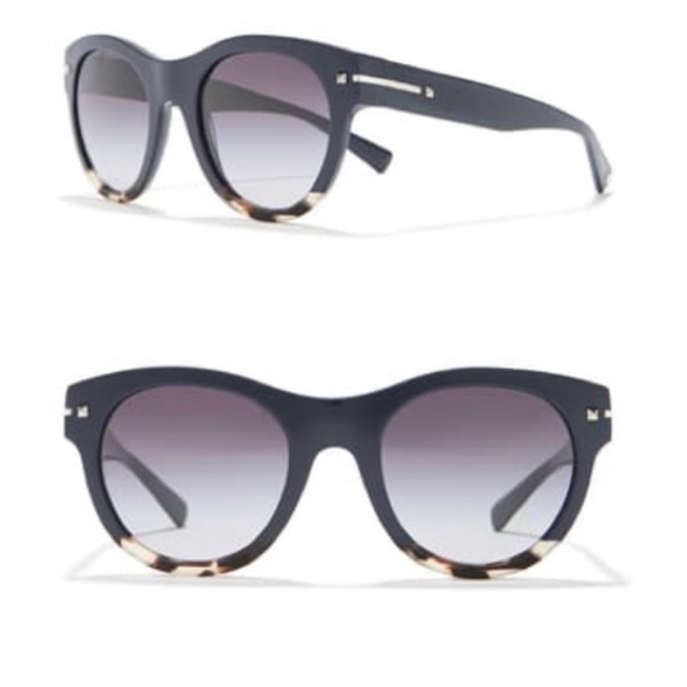 Valentino Modified Round 51mm Sunglasses Blue Hava - Picture 2 of 8